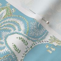 Indian Chintz Robins Egg Blue