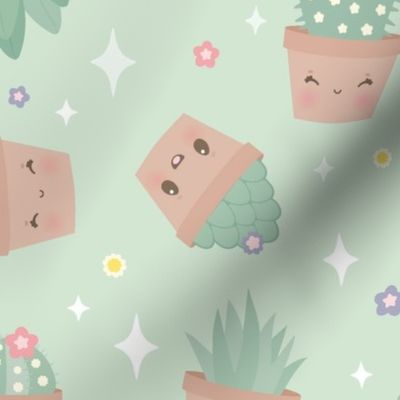 kawaii-potted-plantspattern-green-by-hotchocbunni