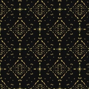 Oriental Tiles Gold & Dark - small scale