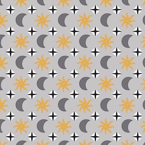 Celestial bodies seamless pattern. 