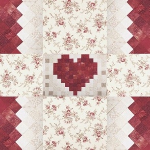 Rustic Red Cheater Quilt