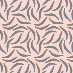 Tropical Vibes - Leaves (grey on pink)