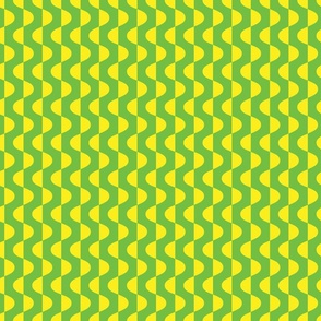 Sound waves stripes: neon green and yellow