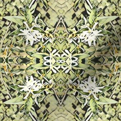 Honeysuckle motif - green