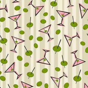  Lulu Martinis and Olives (Pink) - Medium