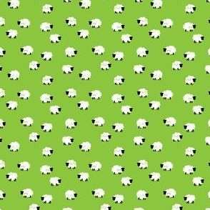 (tiny scale) sheep - lamb spring - green - C22