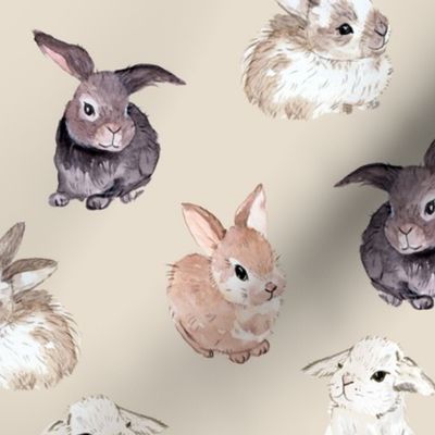 Watercolor bunnies