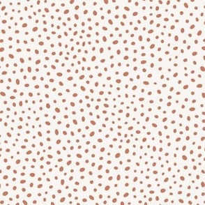 Organic spots - terracotta on cream