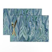 STRM9- Large - Stormy Waves of Bargello in Blue-Green