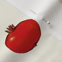 Pomegranate On White