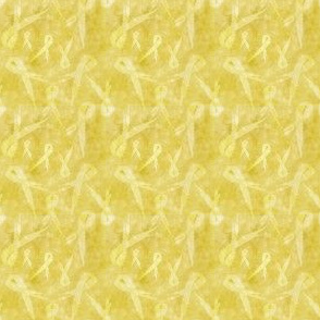 Yellow Awareness Ribbons Batik-ish