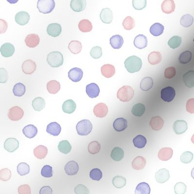 watercolor dots in cotton candy colors