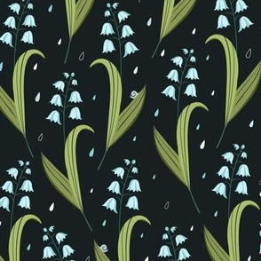 Lilies of the valley spring pattern