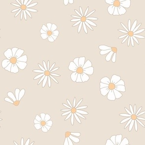 Download Boho Aesthetic Beige Flower Pattern Wallpaper  Wallpaperscom