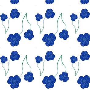 Botanicalleaves, blue