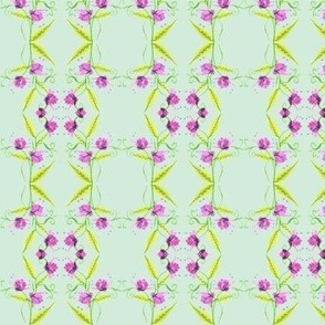 flower trellis-light green