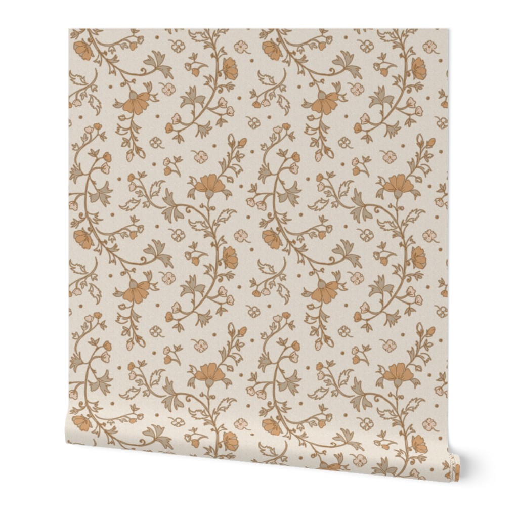 ( small ) Vintage floral. neutral