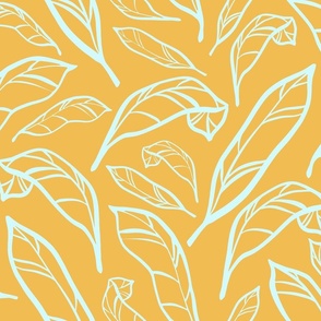 Outlined Mustard Calatheas Large Scale