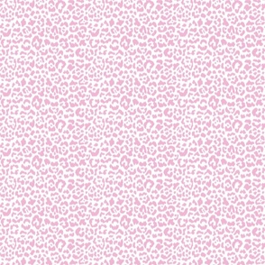 Small Sweet Pea Pink on  White Ikat leopard 