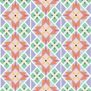 Maximalist Folk Pennon in Lilac | 24" Repeat