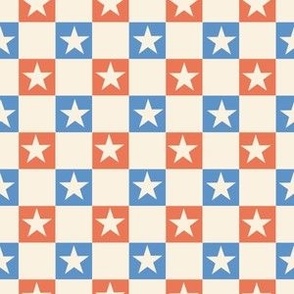 Fourth of July Stars Checkerboard