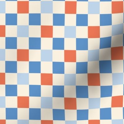 Fourth of July Blue Checkerboard