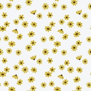 falling daisies - creamy white