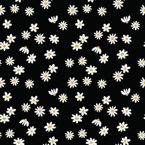 falling daisies - black