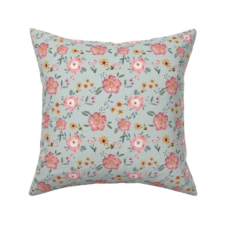 spring sent-mint Fabric | Spoonflower