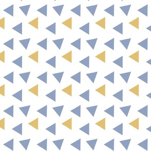 Gold and blue triangles