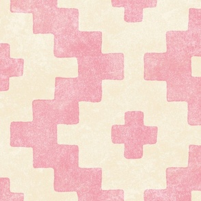 Taos - extra large - pink and cream
