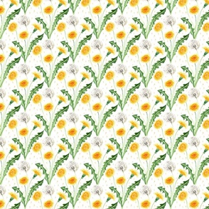 dandelions pattern on white