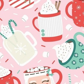 Christmas Cocoa Pink | Large Scale