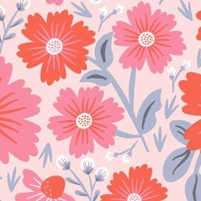 Sweet Pink Floral | Large Scale