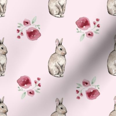 Spring Bunny & Waterclor Florals