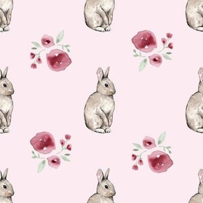 Spring Bunny & Waterclor Florals
