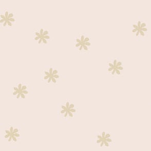 Simply Daisies - Cream On Soft Pink.