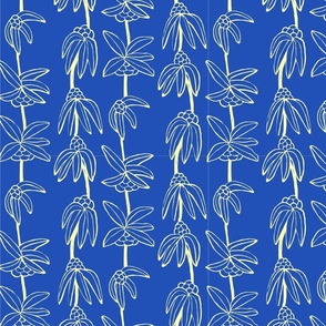 small flower curtain - blue