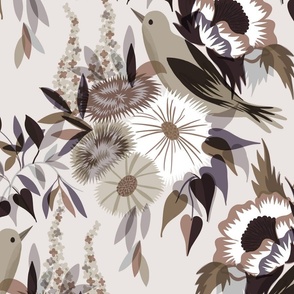 garden variety with bird // classic neutrals