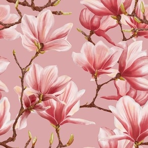 magnolia |pink | watercolor Velvet collection