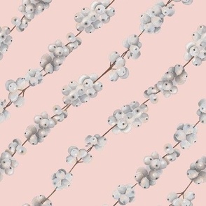 snowberries | candy pink | watercolor Velvet collection