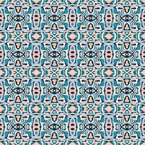 Abstract Shapes - Boho Texture with Turquoise / Medium