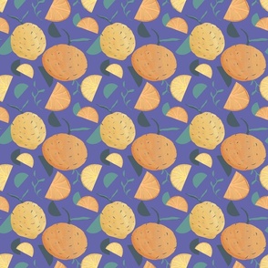 Orange and lemon love - very peri background