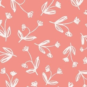 Nathalie 1 pink / delicate and playful floral pattern