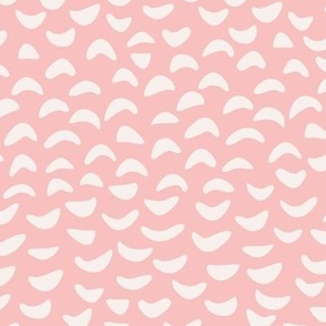 Crib 1 / cute and playful geometric pattern with crib shapes pink