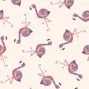 Flamingo Party: multi-directional (cream)
