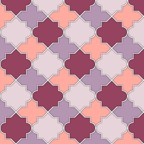 Pink Moroccan Tile- 8in
