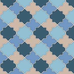 Blue Moroccan Tile - 8in