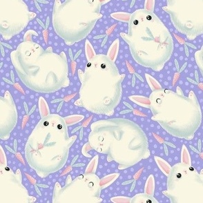 bunnies - smaller scale - lilac