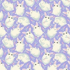 bunnies - mini scale - lilac